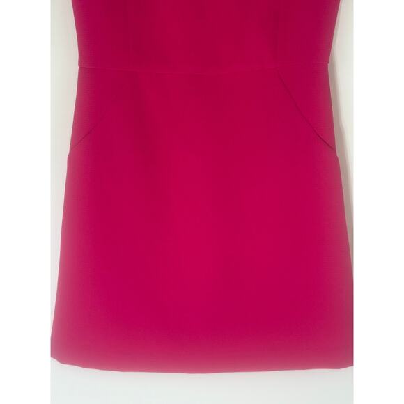 Lucy Paris Hot Pink Sleeveless Bodycon To Knee Fitted Event Career Dress Size M - Picture 3 of 9